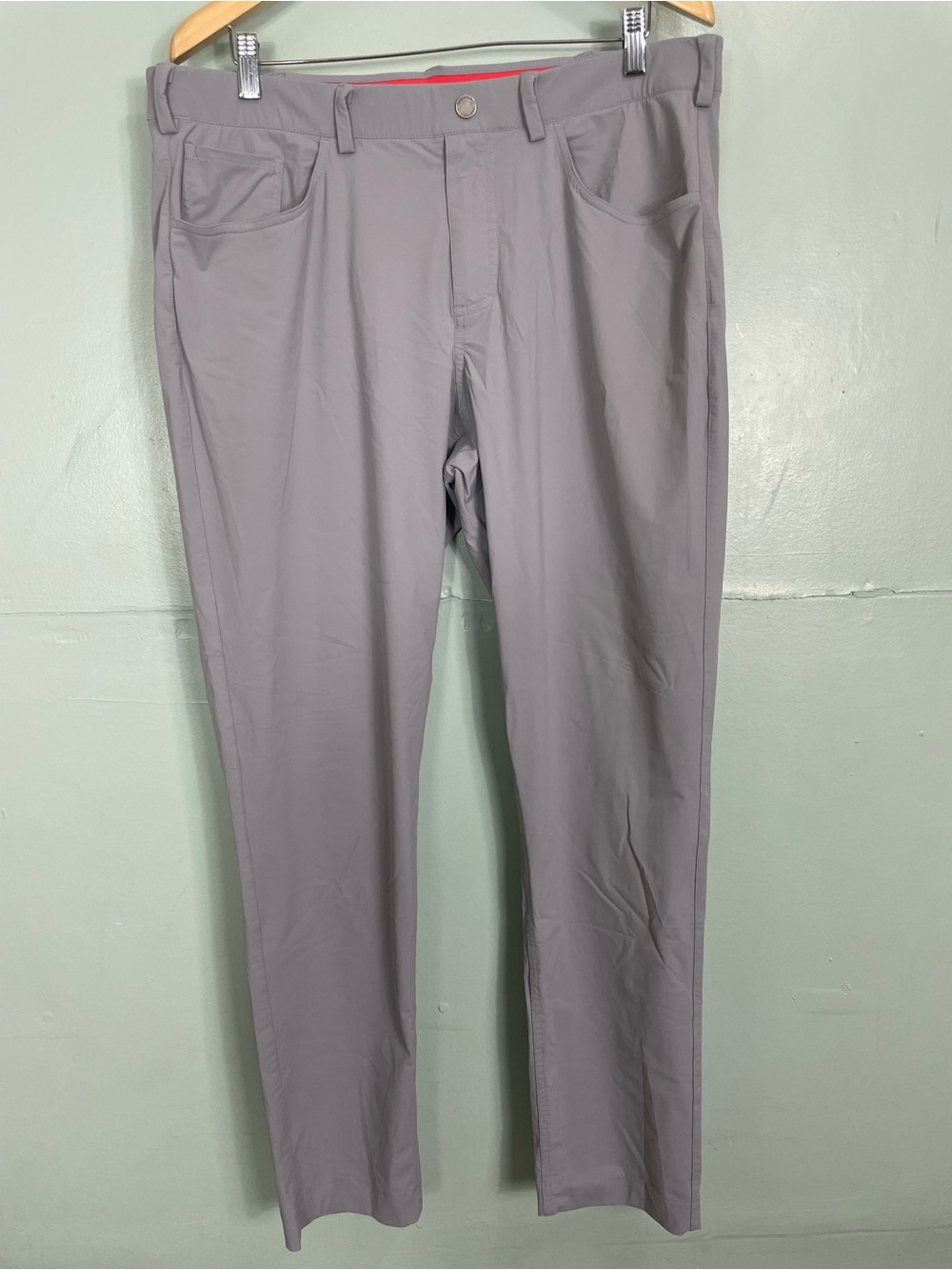 Redvanly Kent Pull On Pants Gray Performance Golf Stretch Nylon Men XL